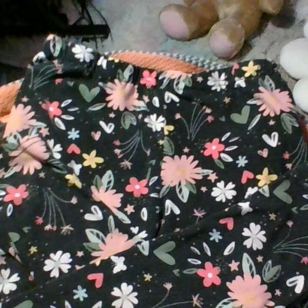 Girls Flower Leggings